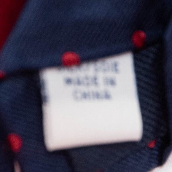 Izod Red & Blue Striped Silk Santa Skiing Christmas Neck Tie Necktie - Picture 4 of 7